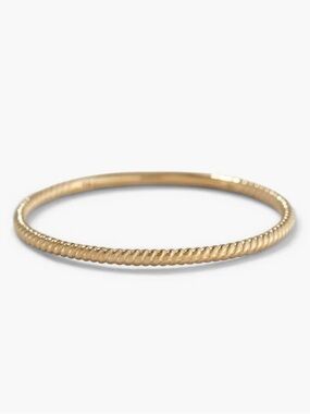 Mejuri Gold Twisted Rope Ring - Size 6